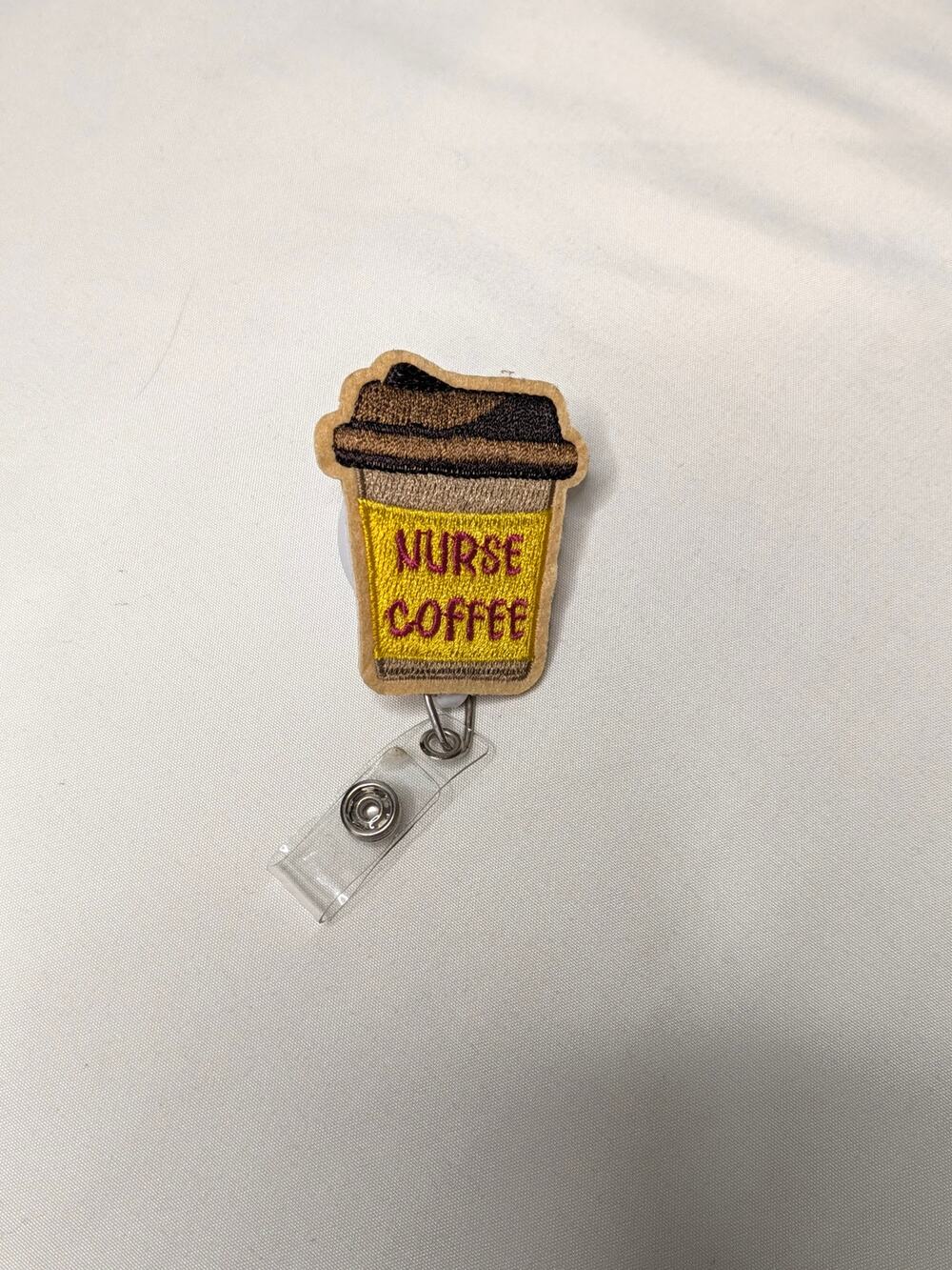 Retractable Badge Reels - Warm Coffee